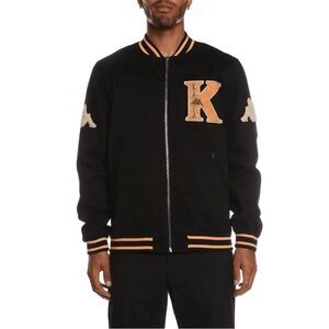 Kappa Men's Black and Orange Varsity Jacket